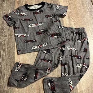 Justoneyou by Carters boys 6 grey short sleeve car print 2piece pajama set
